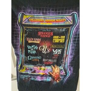 Universal Halloween Horror Nights 2019 Maximum Screamage Black T Shirt Size S